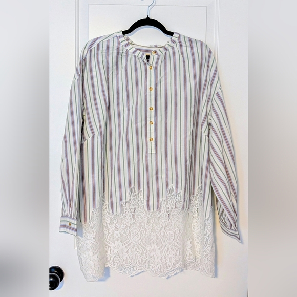 Pilcro Long-Sleeve Lacey Tunic Top - Anthropologie - Picture 5 of 6